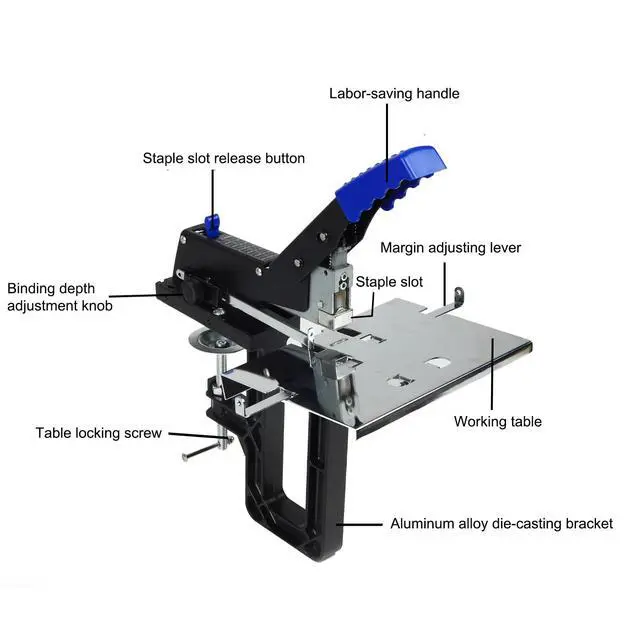 Alt view image 3 of 6 - SH-04 Heavy Duty Stapler Manual Stapling Both Saddle and Flat