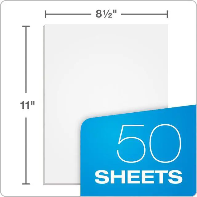 Alt view image 3 of 6 - The Legal Pad Plus Writing Pads, Glue, 8-1/2" x 11", Blank, 50 Sheets, (71520), White (Pack of 72)