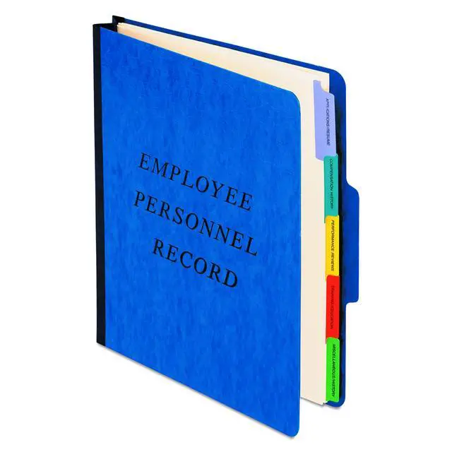 Alt view image 2 of 2 - Vertical Personnel Folders, 1/3 Cut, Top Tab, Letter, Blue, 10 Per Box,(SER-1-BL) (Pack of 3)