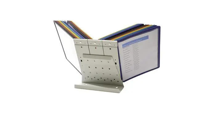 Alt view image 2 of 6 - VARIO 20 Pocket Desktop Reference System - Letter Size 10 Double-Sided Panels - Assorted Color Borders