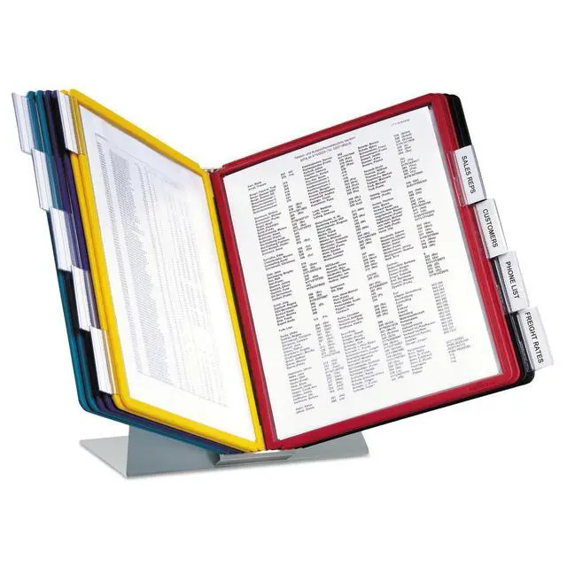 Alt view image 5 of 6 - VARIO 20 Pocket Desktop Reference System - Letter Size 10 Double-Sided Panels - Assorted Color Borders