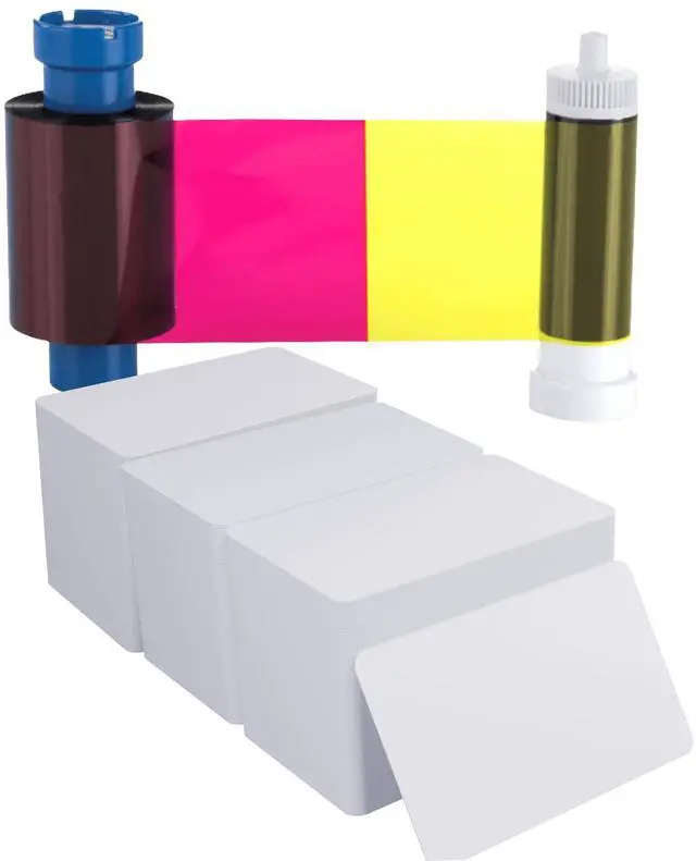Main image of MA300YMCKO Color Ribbon - YMCKO - 300 Prints Premium CR80 30 Mil Graphic Quality PVC Cards - Qty 300