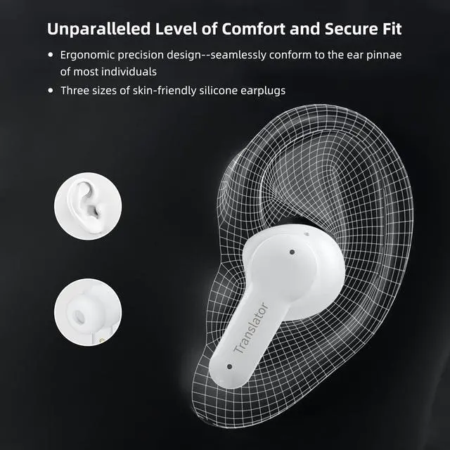 Alt view image 4 of 6 - M3 Offline AI Translator Earbuds Support 144 Languages & Accents Translation Two-Way Translation Translator Device AI Translation Earbuds Real Time No Subscription Required