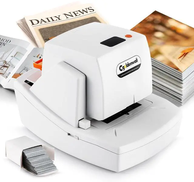 Main image of Automatic Heavy Duty Electric Stapler, 70-75 Sheets Capacity, with 6000 Staples, Flat Clinch Jam Free, Speed & Margin Adjustable, 5000 Staples Large Cartridge