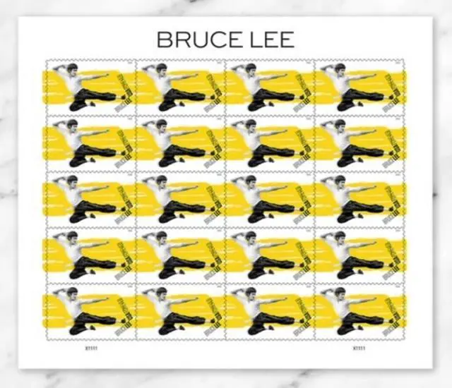 Main image of Bruce Lee 2026 (5 Sheets of 20) Legendary Chinese American Martial Artist, Actor, and Filmmaker First-Class Mail Forever Postage Stamps