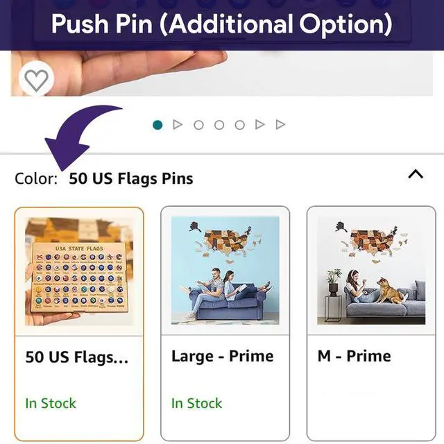 Alt view image 5 of 6 - 3D Wooden USA Map Wall Art, Large Décor, Housewarming Gifts New Home | 3 Layer, Wooden Multicolor, with 50 US States Push Pins, Video Instruction Included