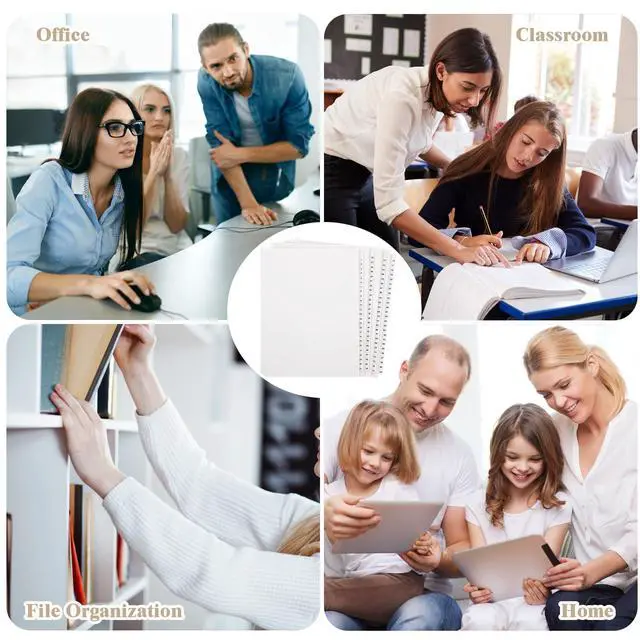 Alt view image 6 of 6 - 2 Set 1-100 Numbered Tab Dividers Un-Punched Letter Size 8.5 x 11 Inch Paper Page White Binder Index Dividers for Office Documents Files
