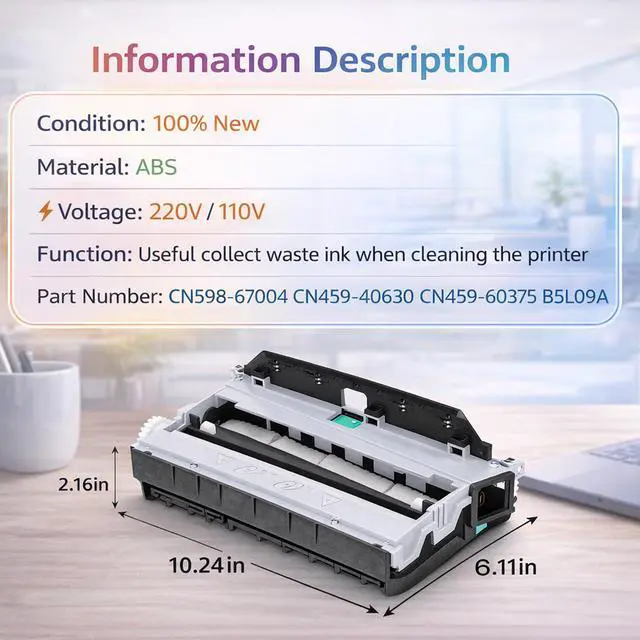 Alt view image 4 of 6 - Duplex Module Compatible with HP PageWide Pro MFP 477dw 577dw, CN459-60377 | CN598-67004 Service Ink Container for OfficeJet X451, X551, X476 and X576, Waste Ink Collection for Offices and Copy Rooms