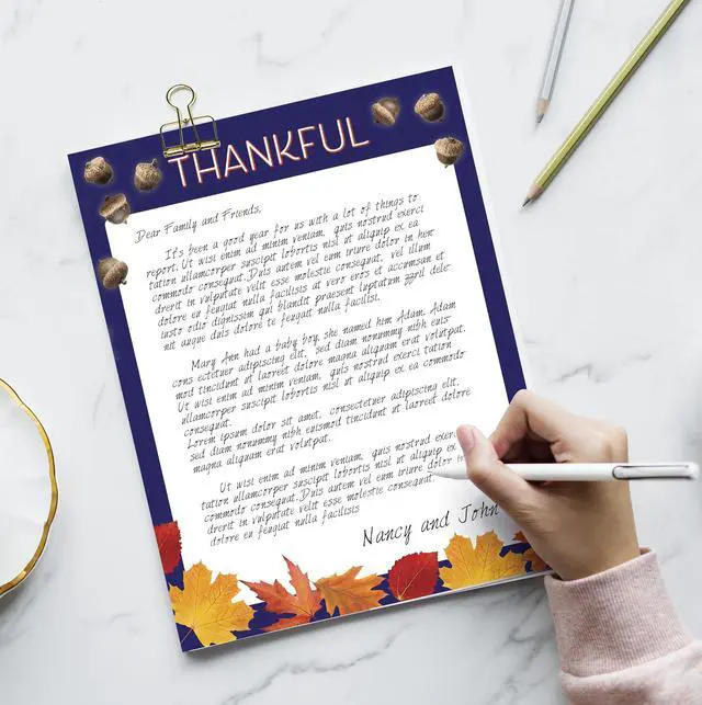 Alt view image 4 of 5 - Thankful Holiday Stationery Letterhead, 8.5" x 11", 50 count (2021119) (Pack of 12)