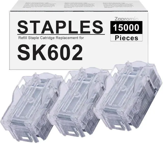 Main image of 3-Pack SK602 Staple Cartridge Compatible with Konica Minolta 14YK SK-602 | SK602 Stacker Staples Cartridges Refills (3 Cartridges X 5,000 Staples Each)