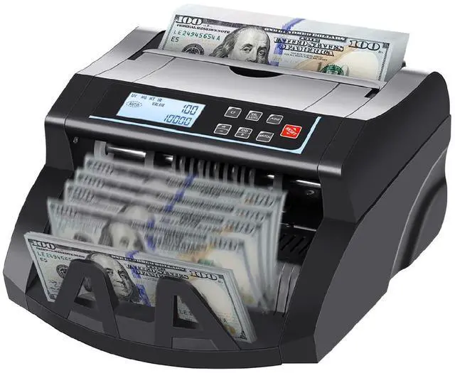 Main image of Money Counter Machine Count Value for US Dollar only,UV/MG/MT/IR/DD Detection Bill Counter,Add+Batch/Add+Value Modes Money Counting Machine, Cash Counter with LCD Display