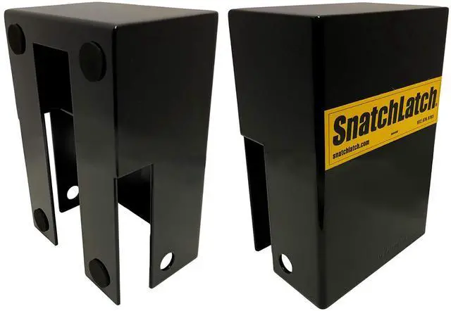 Main image of Enclosed Trailer Door Lock Heavy Duty Anti Theft Steel Shroud | High Security Trailer Accessories for Cam Bar Style Latches 3 Step Easy Tool-Free Installation Fits Shackle Padlocks
