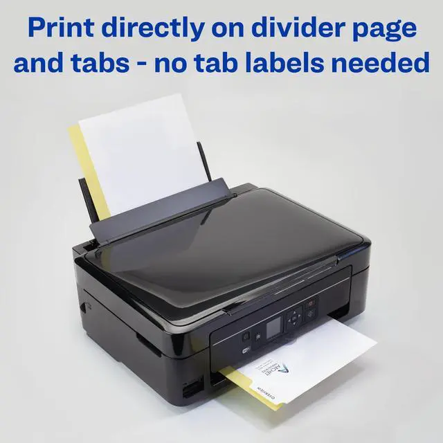 Alt view image 3 of 6 - 5-Tab Print-On Binder Dividers, White Tabs, 25 Sets (11517)