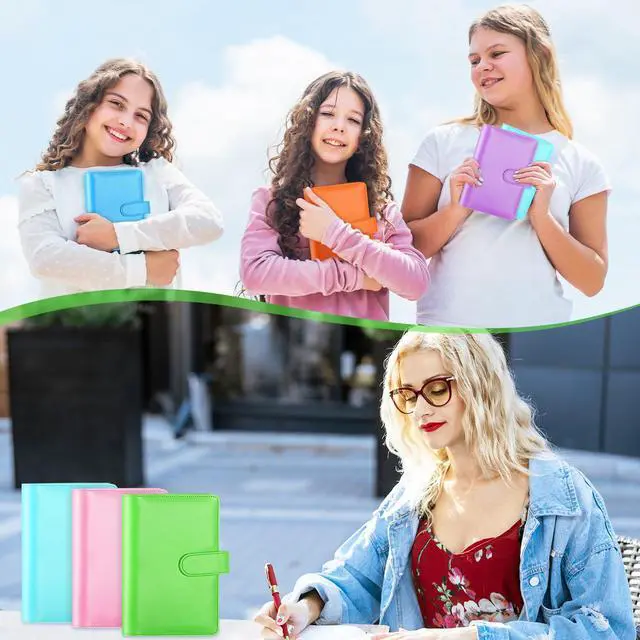 Alt view image 6 of 6 - 24 Pcs 24 Pack A6 Binder Bulk, PU Leather 6 Ring Binder Covers with Magnetic Buckle, Refillable A6 Budget Binders Covers for Classroom, Back to School Gifts and Group Supplies