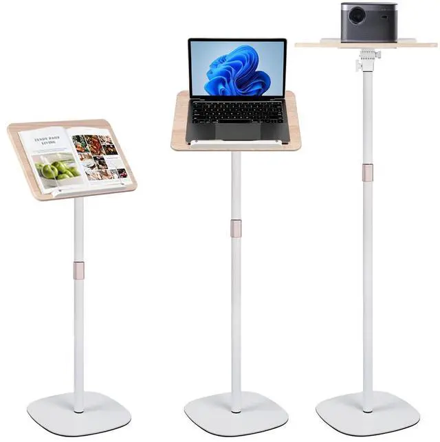 Main image of Adjustable Floor Book Stand Height From20'-51 and Angle, Music Stand,Reading Stand for Tablet Bibles, Recipes, Cooking, Books Wooden Display Rack,Stable Portable with Clip