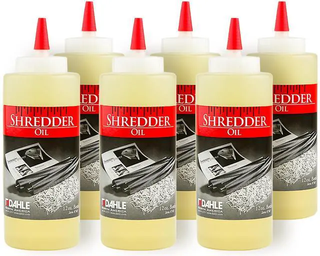 Main image of Shredder Oil Reduces Friction and Optimizes Performance in Paper Shredders, For Use In All Shredders, 6 - 12 oz. Bottles