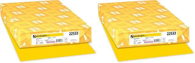 Main image of Paper 22533 Color Paper, 24lb, 11 x 17, Solar Yellow, 500 Sheets (Pack of 2)