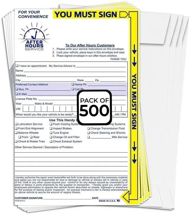 Main image of After Hours Key Drop Envelopes 6" x 9" White - Pack of 500 | 24 lb white wove paper with top-opening design for securely holding keys and service documents in night drop boxes