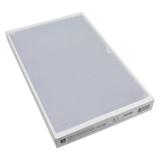 Alt view image 2 of 2 - Deluxe Super Heavyweight Non-Glare Vinyl Project Folders, Legal Size, Clear, 50 per Box (62139)