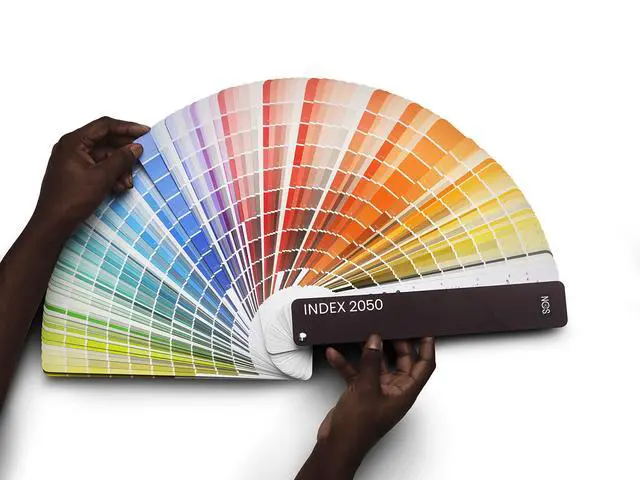Alt view image 2 of 6 - NCS Index 2050 Multifunctional Color Guide with 2050 NCS Colors - Durable Coated Samples for Interior/Exterior Design - Portable with Protective Cover - 32.5 x 6.5 x 5.5 cm, 0.85 kg
