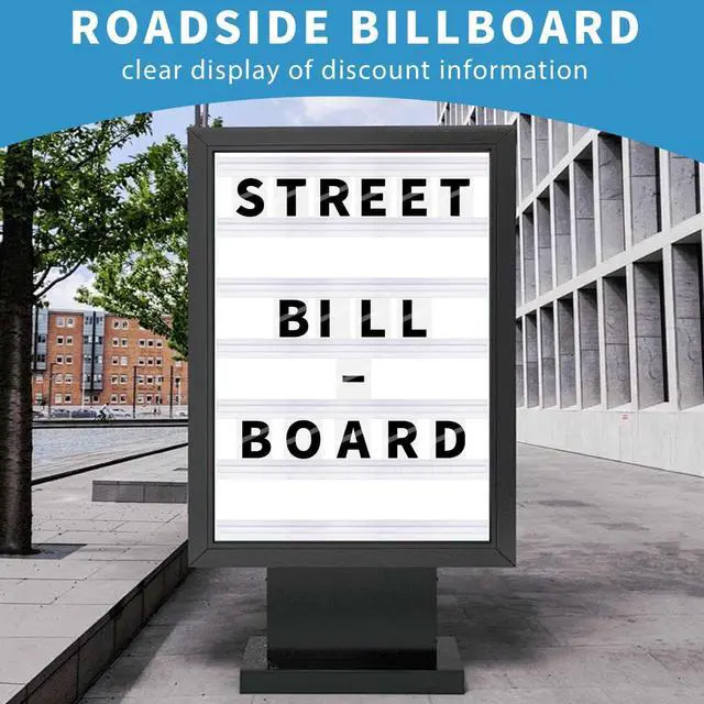 Alt view image 3 of 6 - 15 Pcs Letter Tracks for Plastic Sign, 40 Inch Clear Plastic Marquee Letter Board Path with Adhesive Backing, Sign Tracks with Changeable Letters, Fit Promotional Poster Board