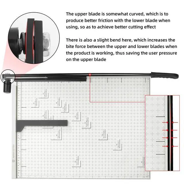Alt view image 5 of 6 - B3 21" Heavy Duty Paper Trimmer, Safety Lock, Metal Base, 10-Sheet | Guillotine-style precision cut, Effortless Operation, safety lock guard, solid metal base, clean 10-sheet capacity