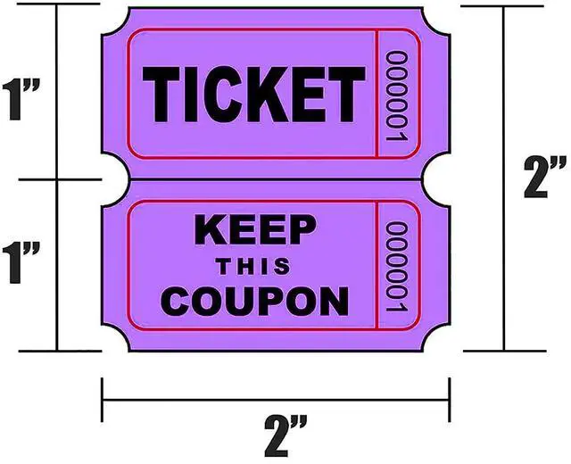 Alt view image 4 of 6 - Raffle Tickets Double Roll - Full Set of 8 Colors, 2000 Tickets/Colors, 50/50 Raffle Tickets for Events