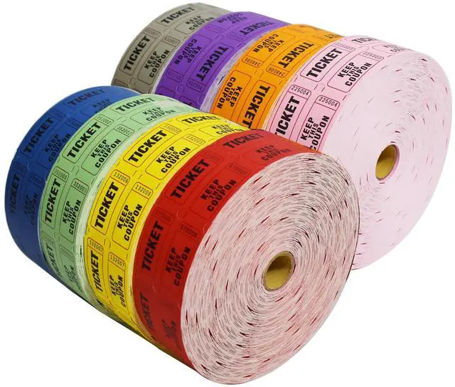 Alt view image 6 of 6 - Raffle Tickets Double Roll - Full Set of 8 Colors, 2000 Tickets/Colors, 50/50 Raffle Tickets for Events