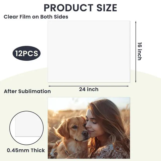 Alt view image 2 of 6 - 12 Pcs Metal Sublimation Photo Blanks 16x24 Inch, Large Aluminum Sign Blanks Bulk Products 0.45mm Metal Sublimation Aluminum Sheets for DIY Photo Sign Gifts Indoor Outdoor Decor