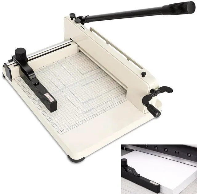 Main image of 400 Sheet Heavy Duty Paper Cutter with HSS Blade, Industrial Paper Trimmer | Commercial Paper Cutter with Steel Base, Dual Safety Lock and Protective Cover for Print Shops, Schools, Offices and Crafts