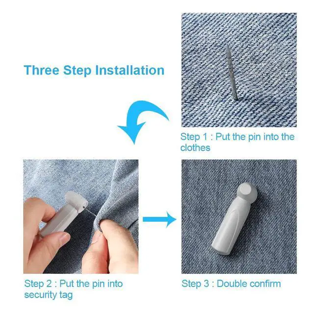 Alt view image 4 of 6 - 1000 Pieces 58Khz AM Hard Security Tags, Clothing Retail Security Label with 1000 Pins and 100 pcs Extra lanyards Compatible with 58Khz acousto-Magnetic EAS System