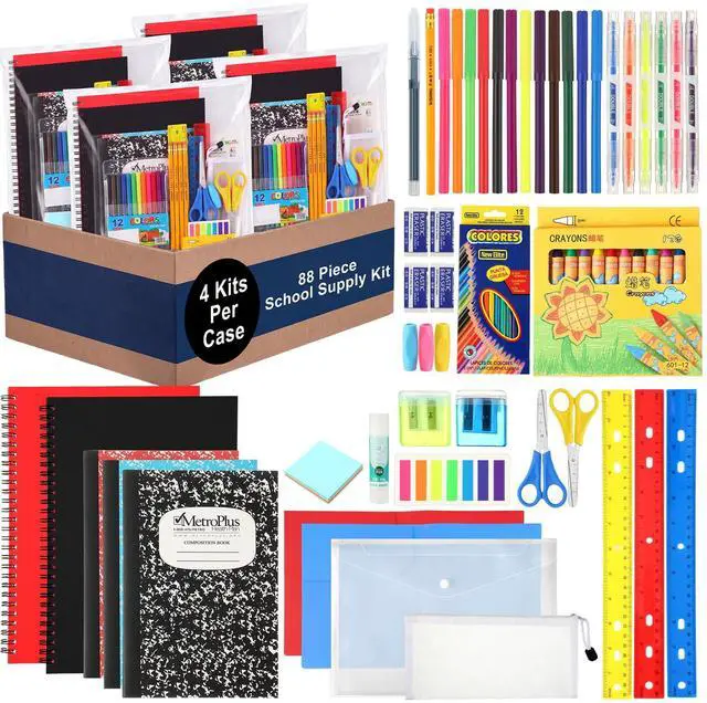 Main image of 352 Pcs School Supply Kit 4 Set Per Set Back to School Supplies