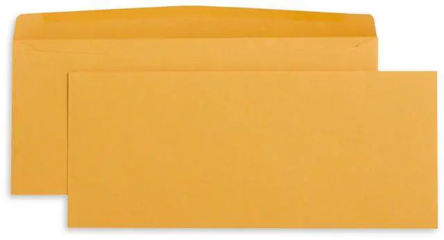 Main image of 500#12 Kraft Envelopes, Gummed, 4.75" x 11" | 24lb brown kraft, gummed, no window, for mailing long documents, invoices, statements, catalogs
