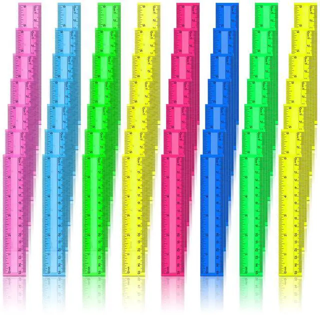 Main image of 480 Pack Clear Plastic Rulers Bulk for Classroom Back to School Supplies Transparent Flexible Rulers with Centimeters and Inches Measuring Tool for Classroom School Students(6 Inch)
