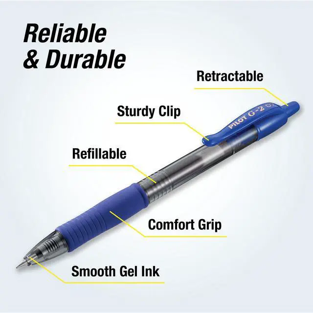 Alt view image 3 of 6 - G2 Premium Gel Roller Pens, Bold Point, Gel Ink Pens, 1 mm, Pack of 144, Black, Blue, Red - Ideal for School, Journaling & Office Writing