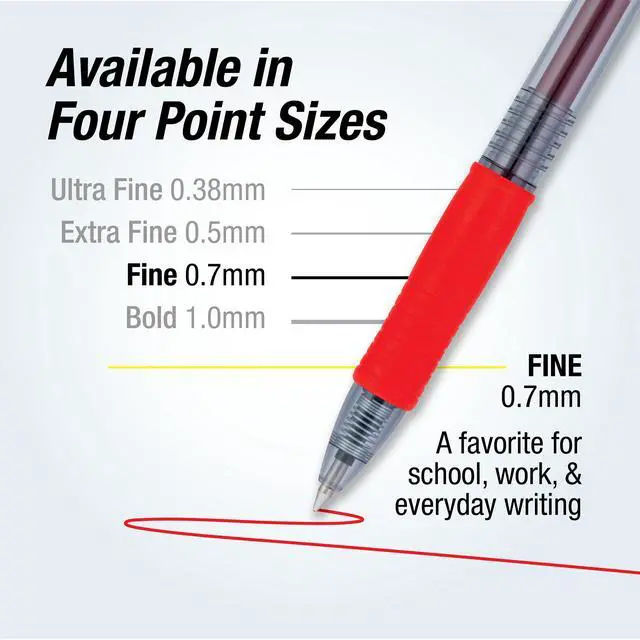 Alt view image 4 of 6 - G2 Premium Gel Roller Pens, Bold Point, Gel Ink Pens, 1 mm, Pack of 144, Black, Blue, Red - Ideal for School, Journaling & Office Writing