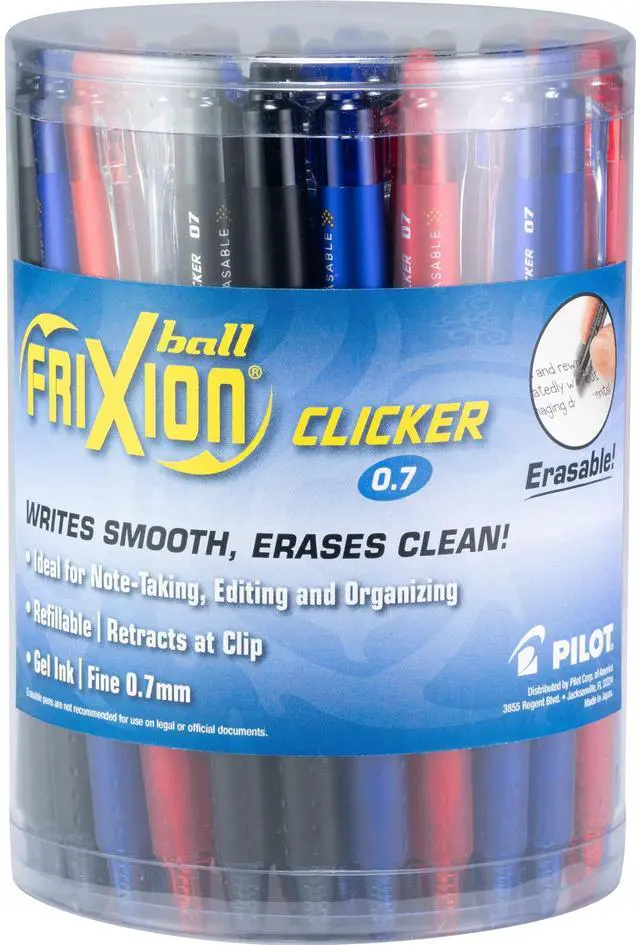 Main image of FriXion Clicker Erasable Gel Pens, Fine Point (0.7mm), Business Colors Ink, 36-Pack - Refillable, Smooth Writing Pens for School, Journaling, and Office Use