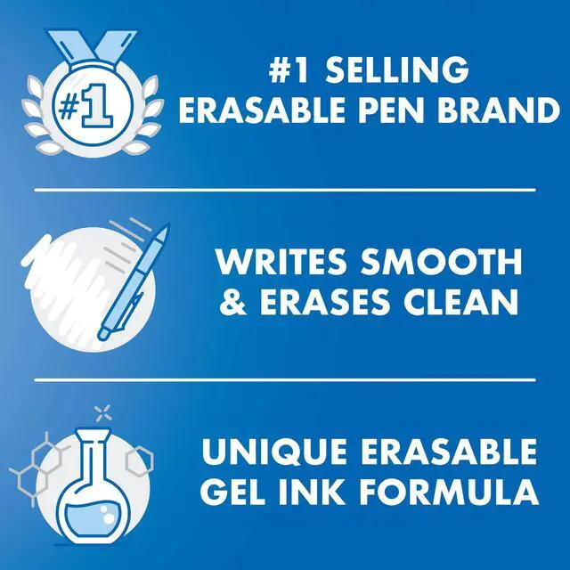 Alt view image 5 of 6 - FriXion Clicker Erasable Gel Pens, Fine Point (0.7mm), Business Colors Ink, 36-Pack - Refillable, Smooth Writing Pens for School, Journaling, and Office Use