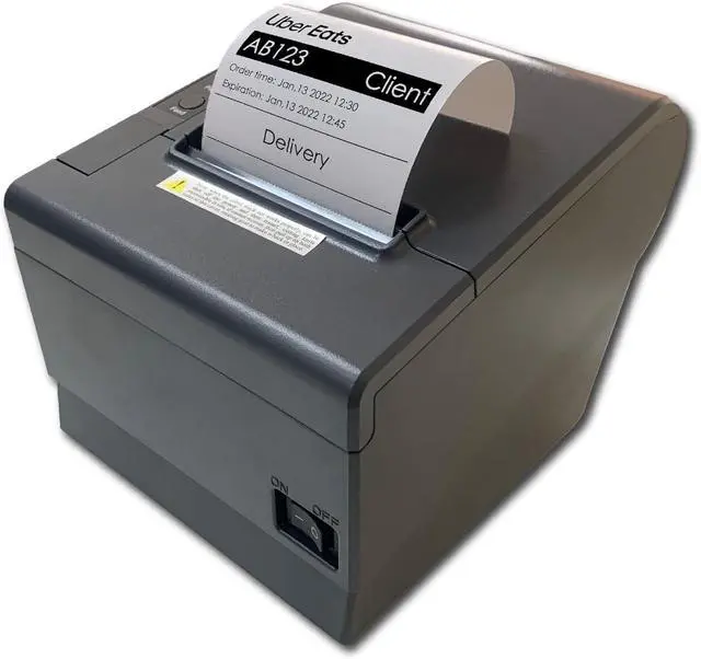 Main image of Thermal Receipt Printer PaperWidth 3 Cash Register Dual WiFi Bluetooth USB Support Food Delivery App Print Ticket Ubereats Postmates Grubhub Togo Shop Also for Doordash