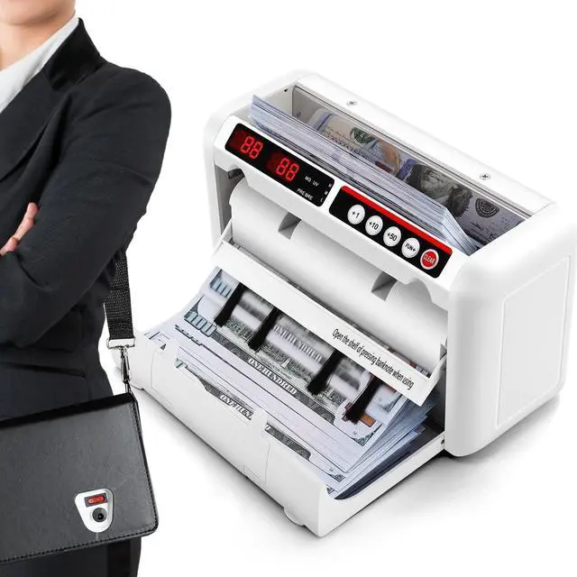 Main image of Battery Operated Bill Counter Machine, Portable Rechargeable Money Counter with UV MG Detection, 800pcs/min Counting Speed, Take Anywhere with A Backpack for Multi-Currency Or Tickets