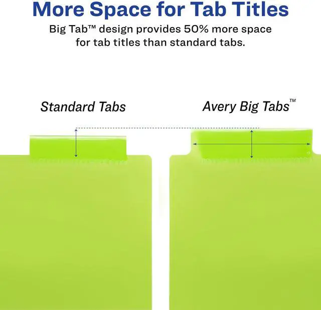 Alt view image 6 of 6 - Insertable Plastic Dividers for 3 Ring Binders, 8 Tabs per Set, Big Tabs, One Pocket, Multicolor Binder Dividers, Works with Sheet Protectors (24 Sets of 11903)