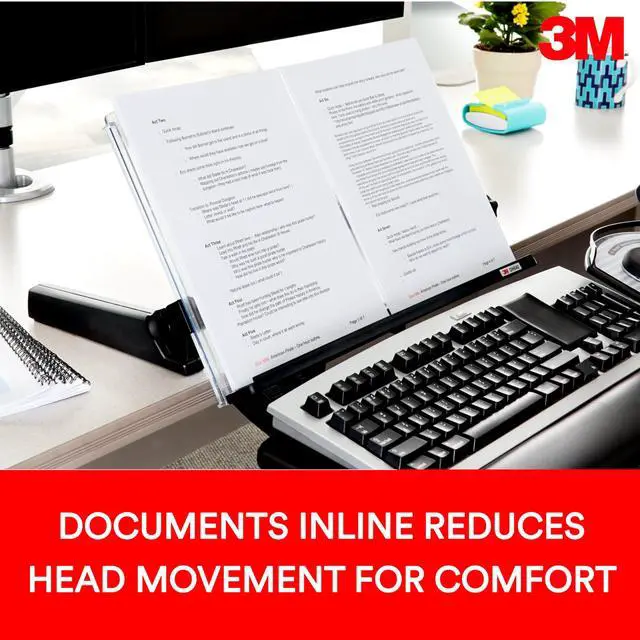 Alt view image 3 of 6 - Adjustable in-Line Document Holder, Black, DH640, 1 Pack/Case | With Elastic Line Guide