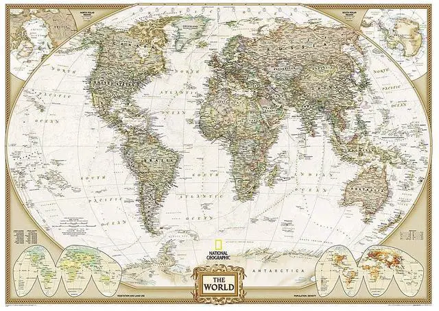 Main image of World Wall Map - Executive (Mural: 116.25 x 77 in) (Reference Map)