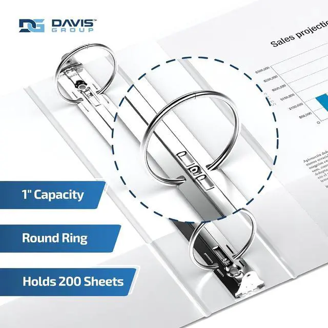 Alt view image 4 of 6 - Easyview Junior - Premium Small Clear-View 3-Ring Binder for School, Office, or Home, Made in Canada, 2-Inch Mini, 8.5"x5.5", White