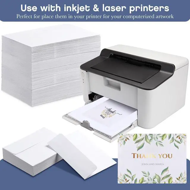 Alt view image 3 of 6 - 1200 Pcs,A6 Envelopes 4x6 White A6 Envelopes for Invitation