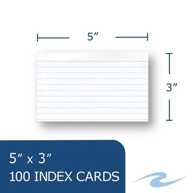 Alt view image 3 of 6 - Recycled Index Cards 3" x 5", 100 Per Pack, Smooth 100 lb White Recycled Index Paper, Ruled on Front, Blank on Back (Case of 36 Packs)