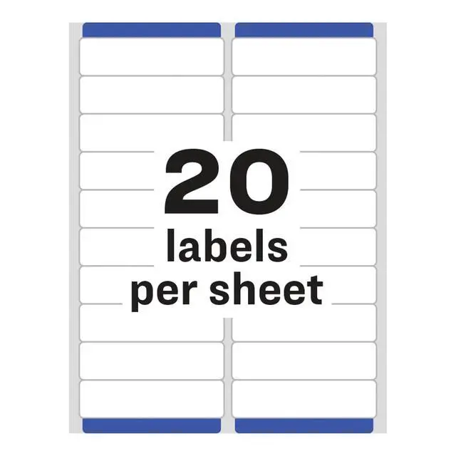 Alt view image 4 of 6 - Mailing Address Labels, Laser Printers, 5,000 Labels, 1 x 4, Permanent Adhesive, 2 Packs (5961)