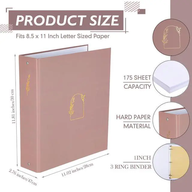 Alt view image 2 of 6 - 6 Pcs Aesthetic 3 Ring Binder Set, Sturdy Decorative Hardcover Binder for 8.5 x 11 Inch Letter Size Paper, Ideal for School, Office Home Organization(2 Inch,Morandi Colors)