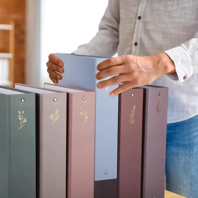 Alt view image 5 of 6 - 6 Pcs Aesthetic 3 Ring Binder Set, Sturdy Decorative Hardcover Binder for 8.5 x 11 Inch Letter Size Paper, Ideal for School, Office Home Organization(2 Inch,Morandi Colors)