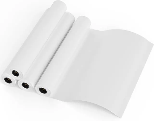 Main image of Wide Format Paper, 24 in x 150 ft Plotter Paper, 4 Rolls CAD Bond Rolls with 2 in Core, 20 LB Bond Papers Rolls, Idea for CAD Drawings, Engineering Plans, GIS Maps & Architectural Designs